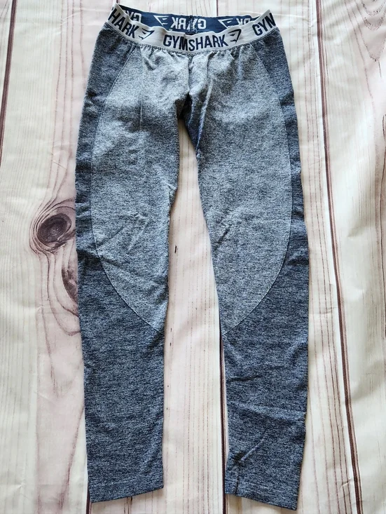 Gymshark "Flex Legging V3" Blue Marl Light Grey #GLLG015-SBM | Women's Size L - Picture 2 of 8